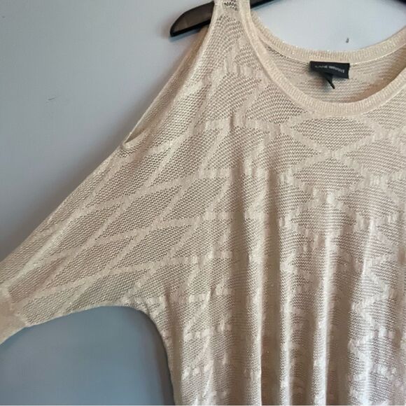 Lane Bryant Gold Sparkle Cold Shoulder top shirt blouse size 22/24 plus size - Picture 2 of 4